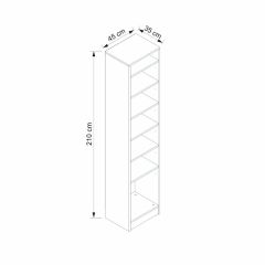 Minar Kale 210 Cm 1 Kapaklı 1B Raf Portmanto Byz Mbr Çizgili Byz