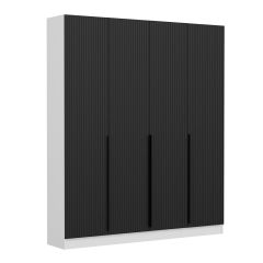 Minar Kale 210 Cm 4 Kapaklı 2B Raf Portmanto Byz Mbr Çizgili Ant