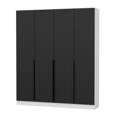 Minar Kale 210 Cm 4 Kapaklı 2B Raf Portmanto Byz Mbr Çizgili Ant