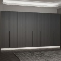 Minar Kale 210 Cm 8 Kapaklı 6B Raf Portmanto Byz Mbr Çizgili Ant