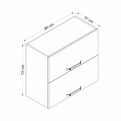 Minar Mutfak Üst Modül 2Yk1R 80Cm Dolap Beyaz - B1