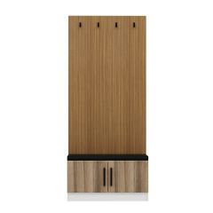 Minar Kale Dekor Panel Ayakkabılık Minderli Beyaz Dore