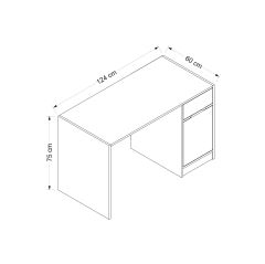 Elina Çalışma Masası - Dore/Beyaz