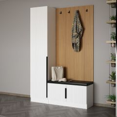 Minar Kale Dekor Panel Ayakkabılık Minderli Byz Mbr Çizgili Byz