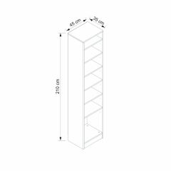 Minar Kale 210 Cm 1 Kapaklı 1B Raf Portmanto Byz Mbr Panjur Byz