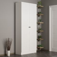 Minar Kale 210 Cm 2 Kapaklı 2B Raf Portmanto Byz Mbr Panjur Byz