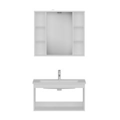 Nika Banyo Dolabı 85Cm As2K+2K1A+Etj Beyaz