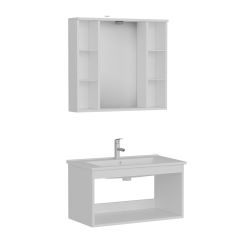 Nika Banyo Dolabı 85Cm As2K+2K1A+Etj Beyaz
