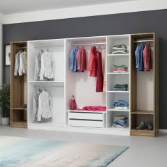 Kale 7 Kapaklı 2Ç Dolap - Beyaz Dore