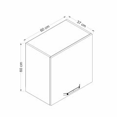 Minar Mutfak Modül Üst 2Yk1R 60Cm Dolap Byz Mebran C Beyaz