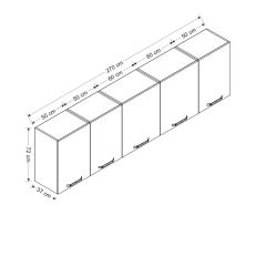 Minar 270 Cm Mutfak Dolabı Beyaz 270-B2-Üst Modül