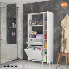 Modilayn Kirli Çamaşır Dolabı Banyo Dolabı Çok Amaçlı Dolap