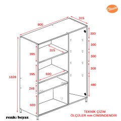 Modilayn Kirli Çamaşır Dolabı Banyo Dolabı Çok Amaçlı Dolap