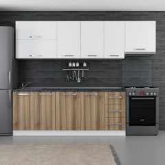 Minar 270 Cm Mutfak Dolabı Beyaz Dore 270-D7