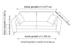 Kristal 3+3 Koltuk Takımı Açık Gri