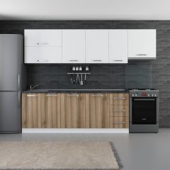 Minar 280 Cm Mutfak Dolabı Beyaz Dore 280-D7