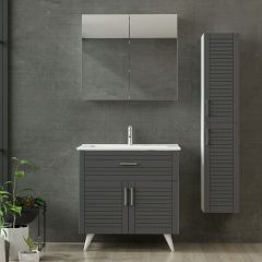 Minar Banyo Dolabı 85Cm Ay2K1Ç+2K2A+Etj+Boy Beyaz