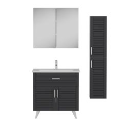 Minar Banyo Dolabı 85Cm Ay2K1Ç+2K2A+Etj+Boy Beyaz