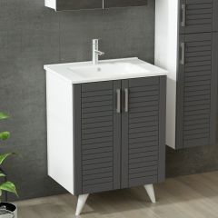 Minar Banyo Dolabı 65Cm Ay2K+2K2A+Etj+Boy Beyaz