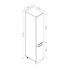 Minar 40 Cm Mutfak Boy Dolabı - Beyaz D40-B1