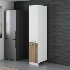 Minar 40 Cm Mutfak Boy Dolabı - Beyaz/Dore D40-D1