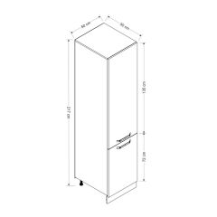 Minar 50 Cm Mutfak Boy Dolabı - Beyaz D50-B1