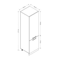 Minar 60 Cm Mutfak Boy Dolabı - Beyaz D60-B1