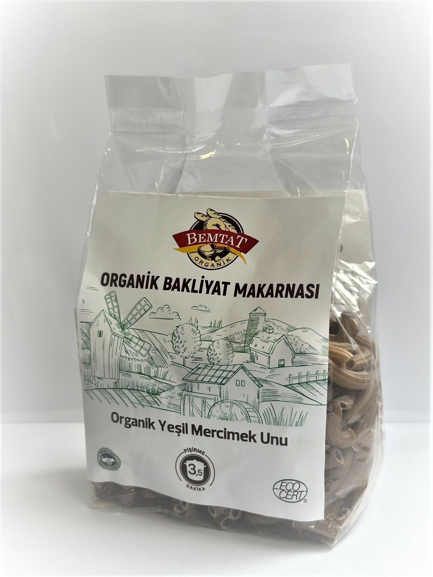 ORGANİK BAKLİYAT MAKARNASI (YEŞİL MERCİMEK) 250 GR