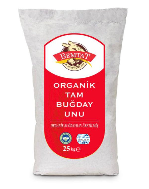 Bemtat Organik Tam Buğday Unu 25kg