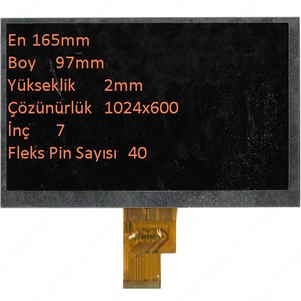 Everest EverPad SC-985 İçin 7 İnç HD Lcd Panel