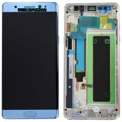 Samsung Galaxy Note7 SM-N930 Lcd Ekran Dokunmatik Çıtalı Mavi