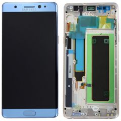 Samsung Galaxy Note FE SM-N935 Lcd Ekran Dokunmatik Çıtalı Mavi