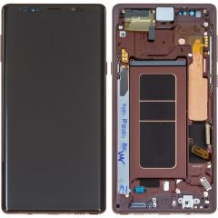 Samsung Galaxy Note 9 SM-N960 Lcd Ekran Dokunmatik Çıtalı Kahverengi