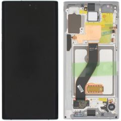 Samsung Galaxy Note 10 SM-N970 Lcd Ekran Dokunmatik Çıtalı Beyaz
