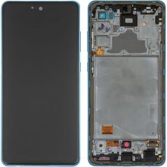 Samsung Galaxy A72 SM-A725 Lcd Ekran Dokunmatik Çıtalı Mavi