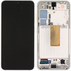 Samsung Galaxy S23 SM-S911 Lcd Ekran Dokunmatik Çıtalı Krem
