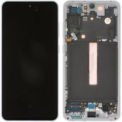 Samsung Galaxy S21 FE 5G SM-G990 Lcd Ekran Dokunmatik Çıtalı Beyaz