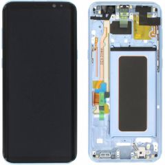 Samsung Galaxy S8 Plus SM-G955 Lcd Ekran Dokunmatik Çıtalı Mavi