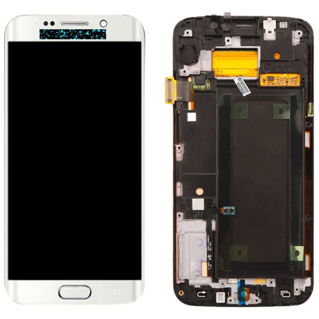 Samsung Galaxy S6 Edge SM-G925 Lcd Ekran Dokunmatik Çıtalı Beyaz