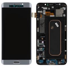 Samsung Galaxy S6 Edge Plus SM-G928 Lcd Ekran Dokunmatik Çıtalı Silver