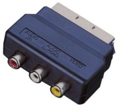 RCA-Scart Dönüştürücü Adaptör (Düz)