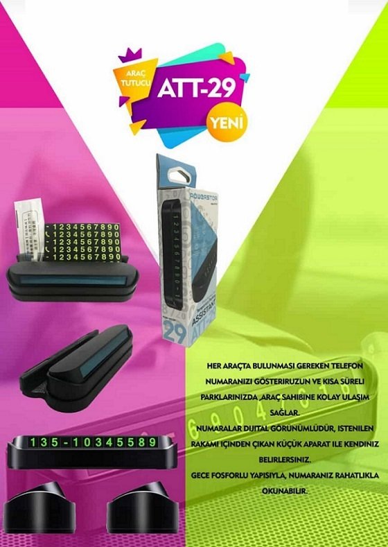 ATT-29 Numaratörlü Oto Telefon Tutacağı