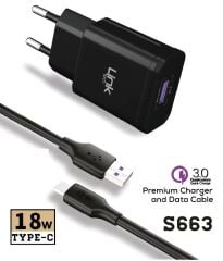 Linktech S-663 Premium Q.C 3.0 TYPE-C Şarj/Data Kablo
