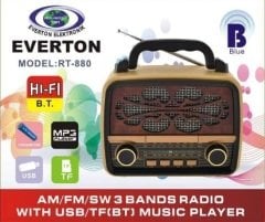 Everton RT-880 Usb Ve Kart Girişli Şarjlı Bluetoothlu Radyo