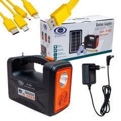 Everton RT-902 Solar Panelli 3 Ampullü USB-MP3-Radyo Destekli Solar Işıldak Fener