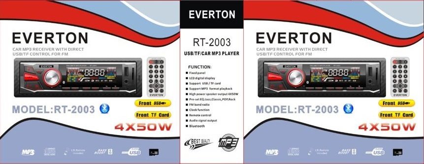 Everton RT-2003 Bluetoothlu USB/SD/MP3 Çalarlı Oto Teyp