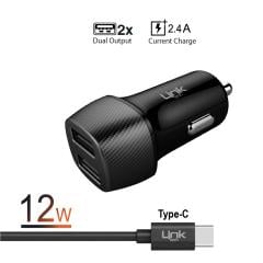 Link Tech C493 Safe Type-c USB 12W Araç Şarj Aleti