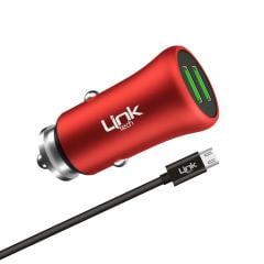 Linktech M-581 Metal Micro USB Araç Şarj Aleti