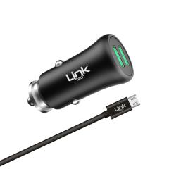 Linktech M-581 Metal Micro USB Araç Şarj Aleti