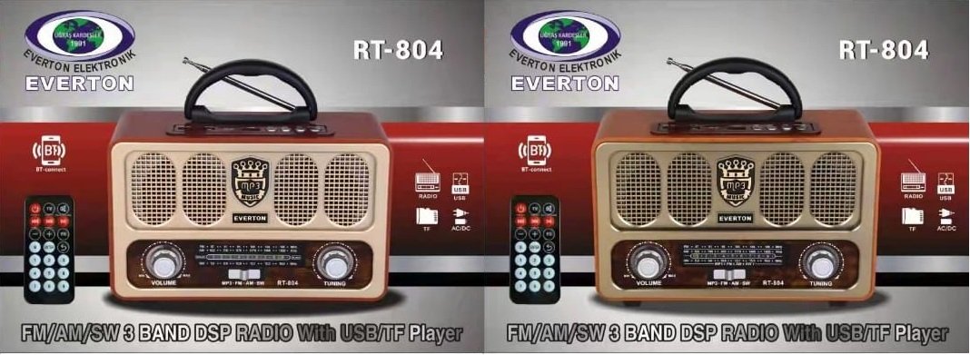 Everton RT-804 Usb Kart Girişli Şarjlı Bluetoothlu Radyo